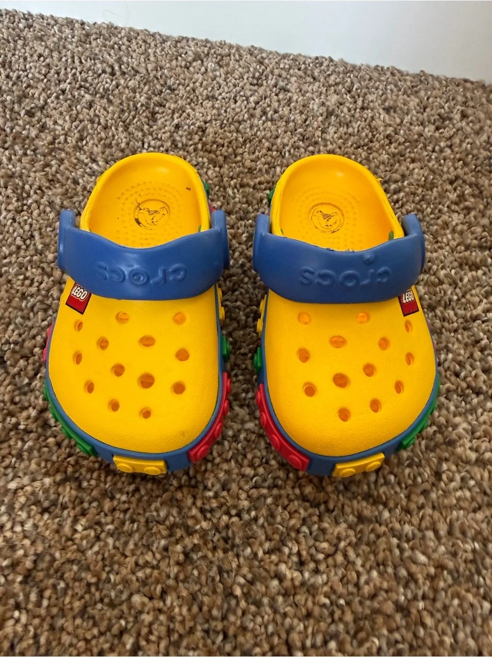 CROCS Bright Yellow Lego Clog Shoe Sandal
